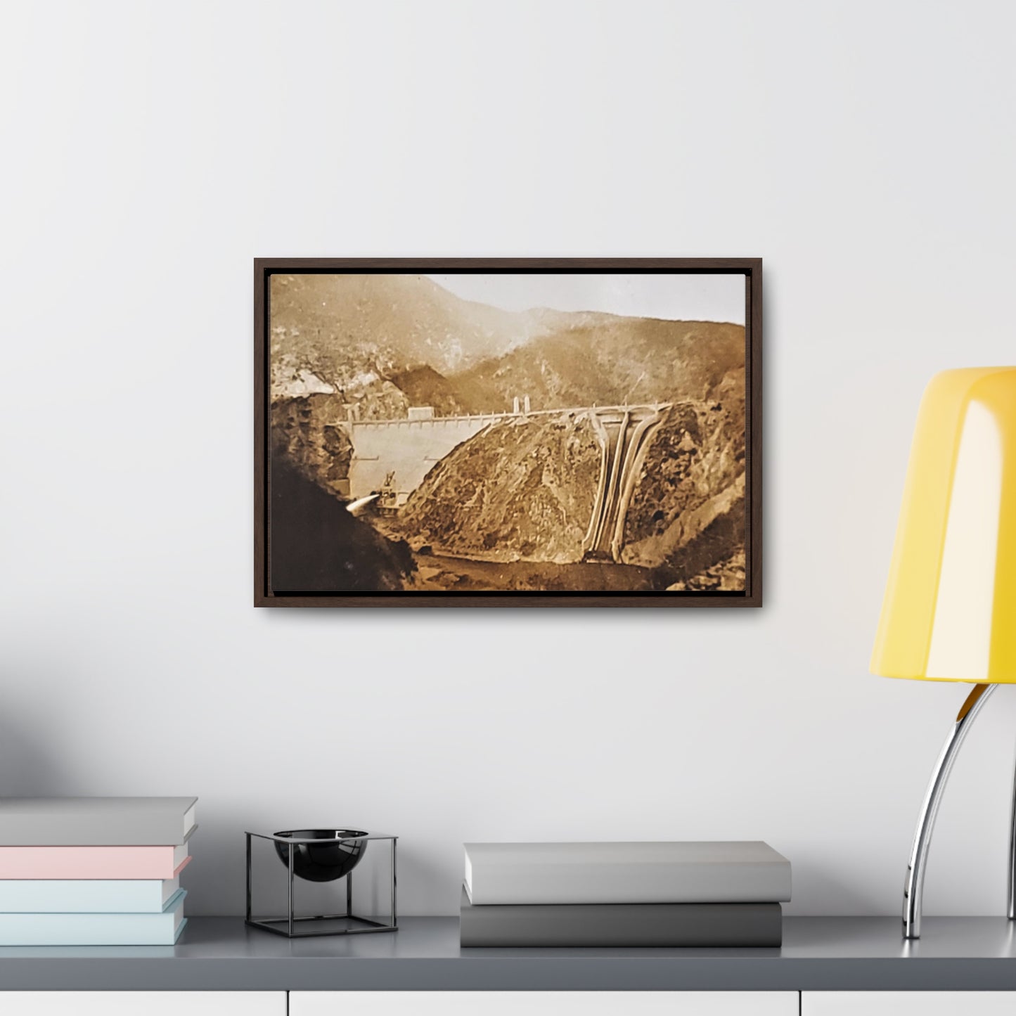 Back View Morris Dam Spillway Gallery Canvas Wraps, Horizontal Frame