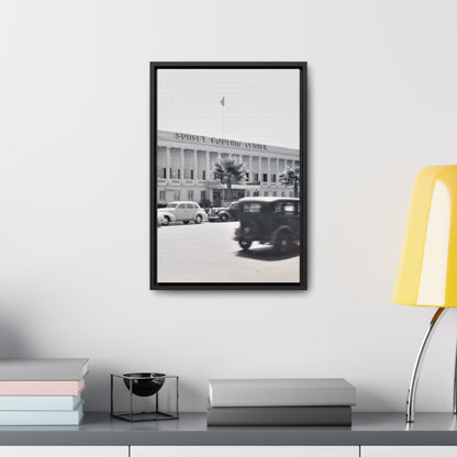Sunset Bowling Center Largest in U.S 1939 Gallery Canvas Wraps Vertical Frame 12″ x 18″ Premium Gallery Wraps (1.25″) Black