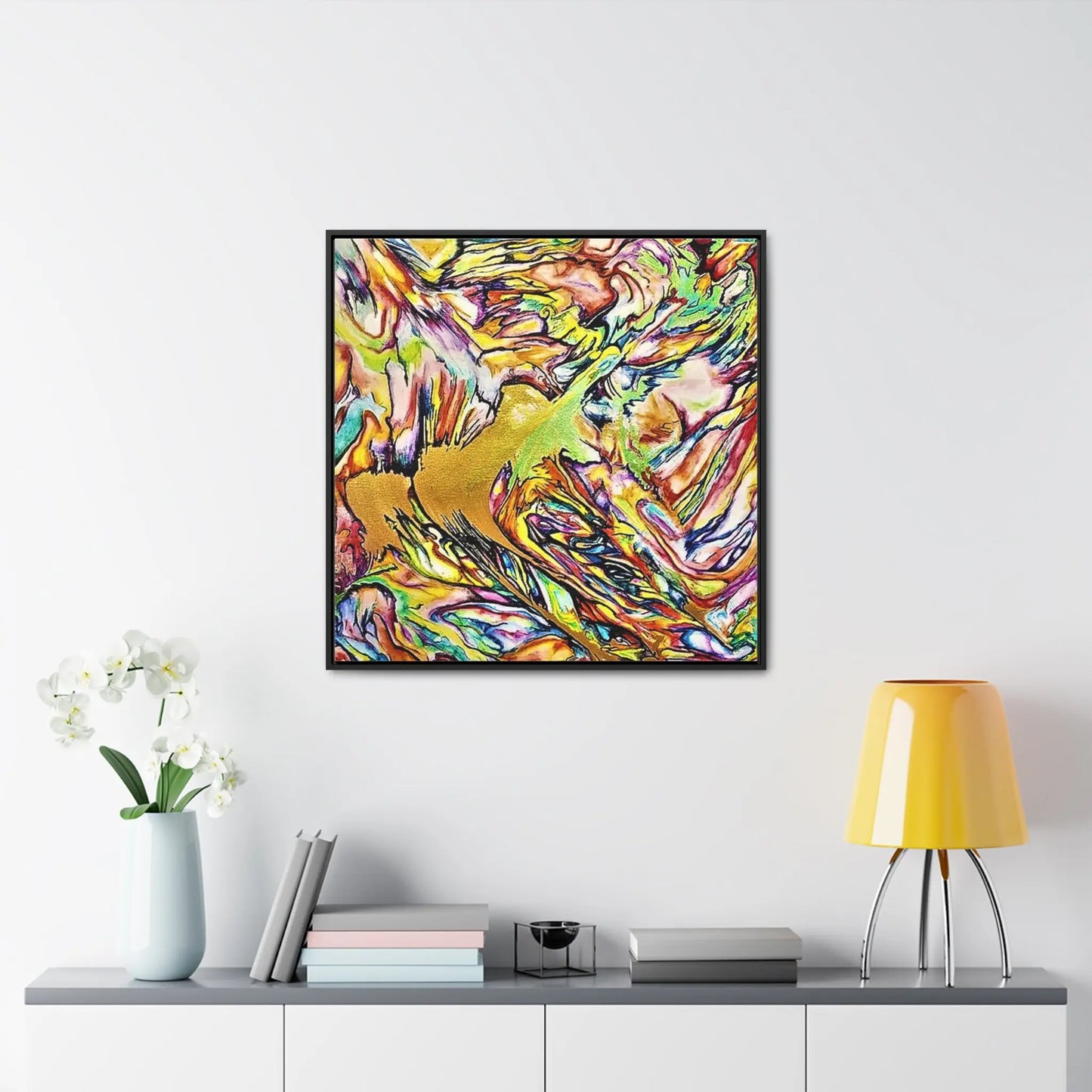 Phoenix Rising Gallery Canvas Wraps, Square Frame