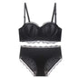 Lace Bustier Bra for Wedding Supports and Shapes - Sexy temptation black suit 32 70AB - bra