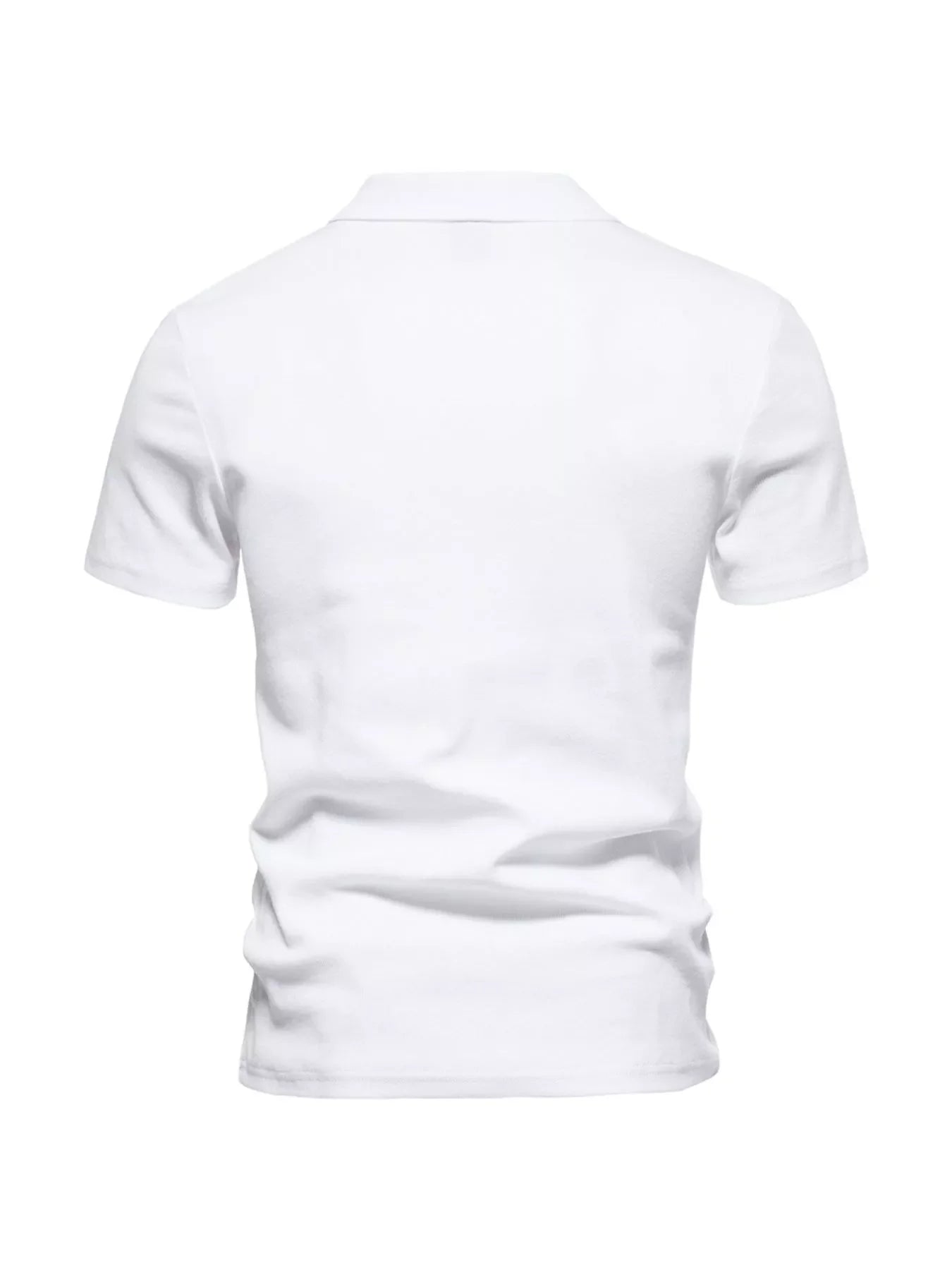 Men's Plus Size Casual Notched Short Sleeve Polo - -