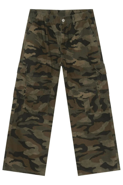 Men's Camouflage Loose Fit Jeans - -