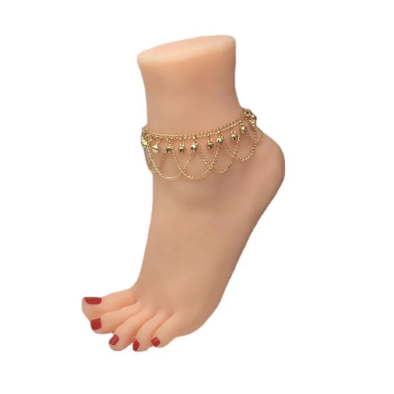 Fashion Anklet With Bell Anklet Women's Retro Versatile Adjustable Jewelry