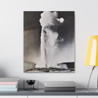 Old Faithful Geyser Yellowstone Canvas Gallery Wraps 20″ x 24″ 1.25"