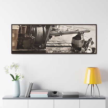 Concrete Worker Gallery Canvas Wraps Horizontal Frame 60″ x 20″ Walnut Premium Gallery Wraps (1.25″)