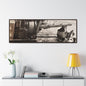 Concrete Worker Gallery Canvas Wraps Horizontal Frame 60″ x 20″ Walnut Premium Gallery Wraps (1.25″)