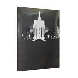 Golden Gate International Exposition Night Satin Canvas Stretched
