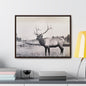 Yellowstone Bull Elk Gallery Canvas Wraps Horizontal Frame 24″ x 18″ Walnut Premium Gallery Wraps (1.25″)