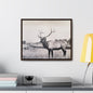 Yellowstone Bull Elk Gallery Canvas Wraps Horizontal Frame 20″ x 16″ Walnut Premium Gallery Wraps (1.25″)