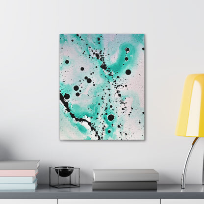 Teal Burst Canvas Gallery Wraps