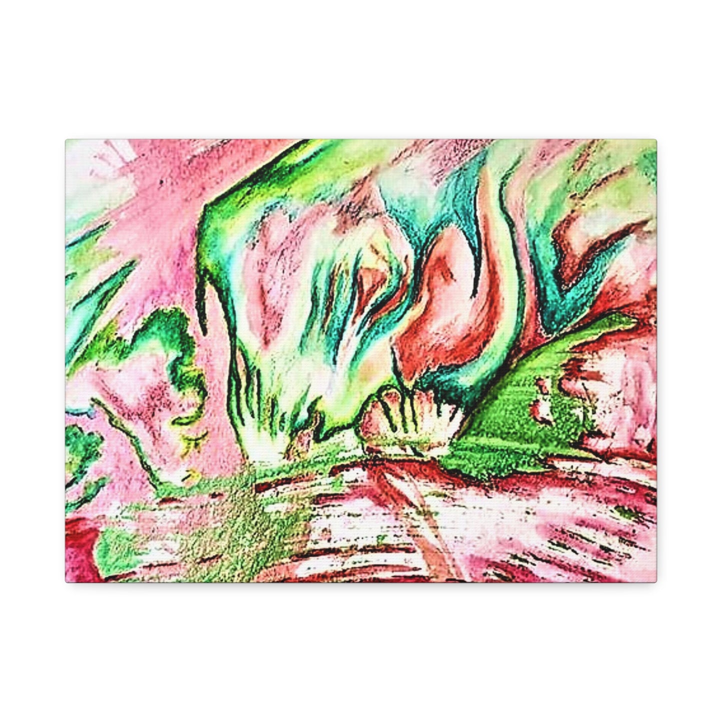 Pink Forest Stretched Canvas