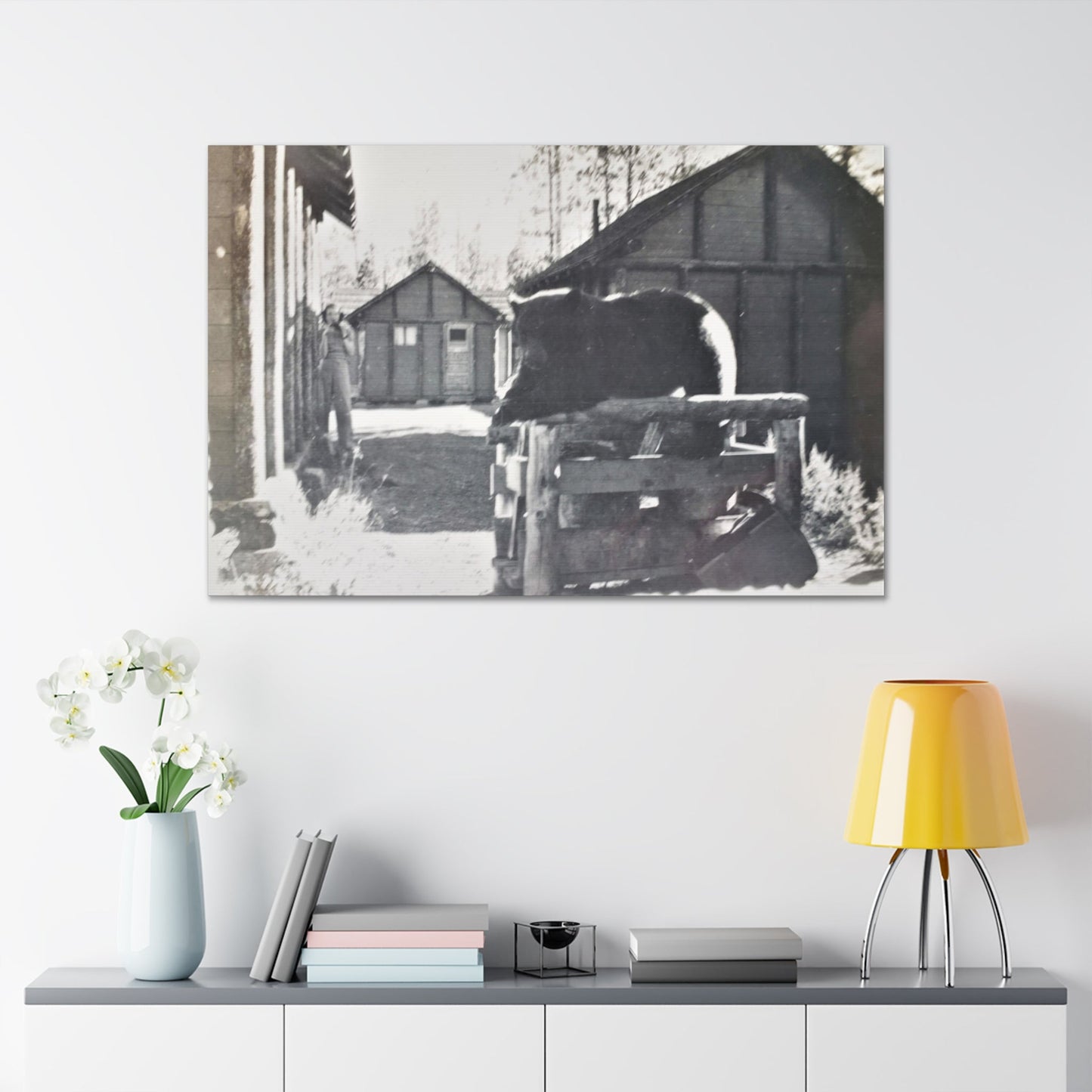 Yellowstone Bear Canvas Gallery Wraps 48″ x 32″ 1.25"