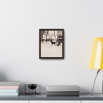 Carriage Ride Gallery Canvas Wraps Vertical Frame 8″ x 10″ Premium Gallery Wraps (1.25″) Walnut