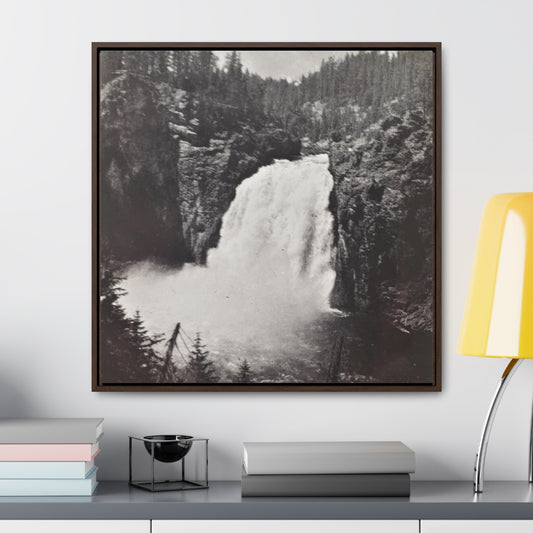 Upper Falls Yellowstone Gallery Canvas Wraps, Square Frame