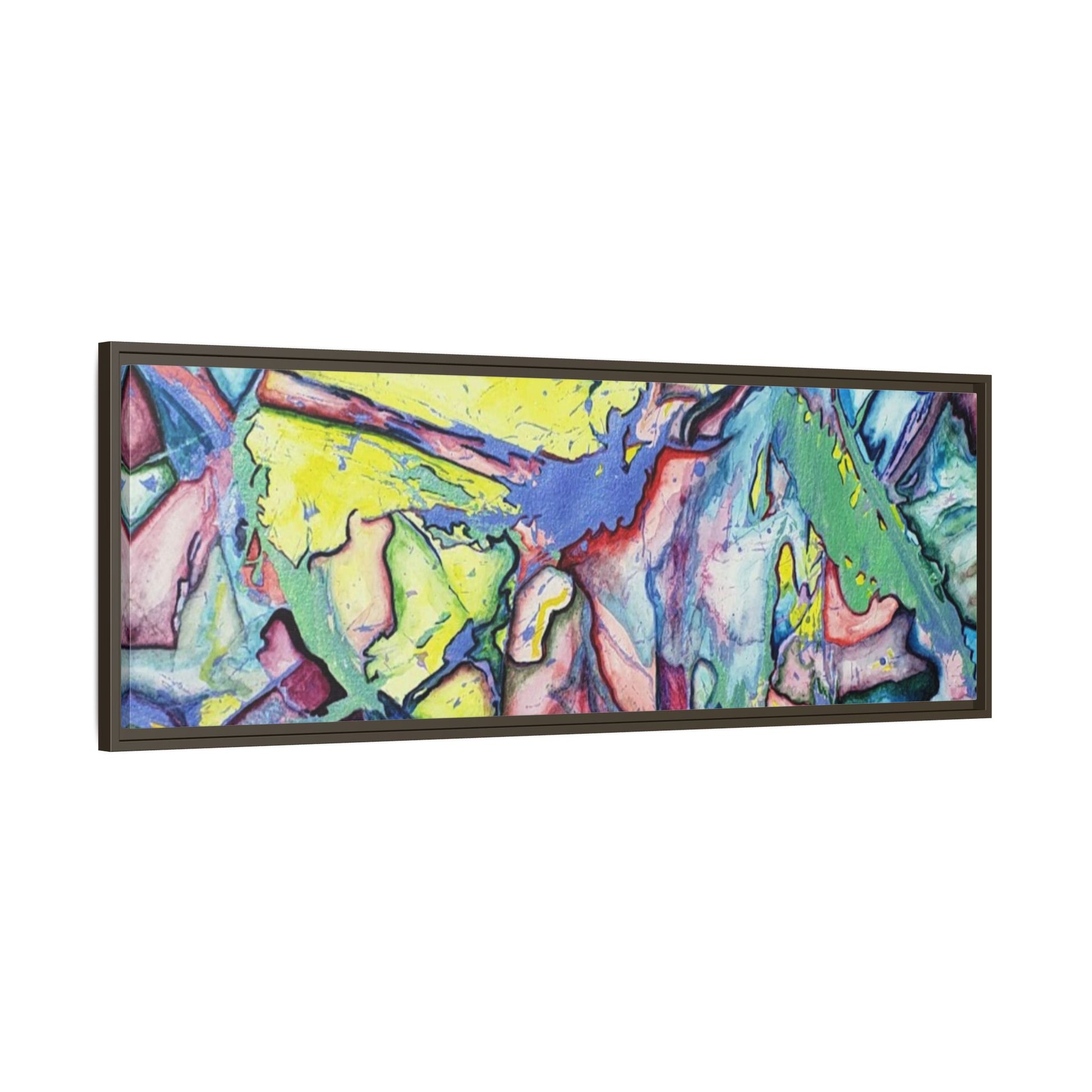 Alien Abstract Colorful Framed Canvas Art - Kia Day Design