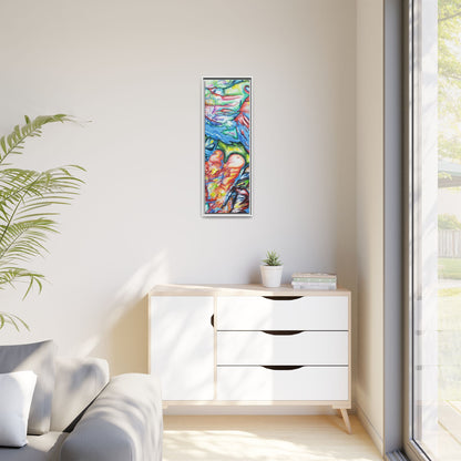 Multi-Color Abstract Framed Canvas Art Print - Kia Day Design