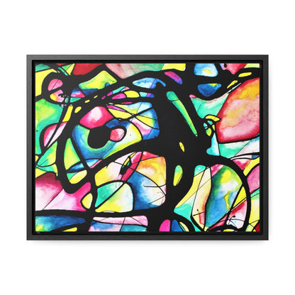 Peacock Gallery Canvas Wraps, Horizontal Frame 16″ x 12″ Black Premium Gallery Wraps (1.25″)