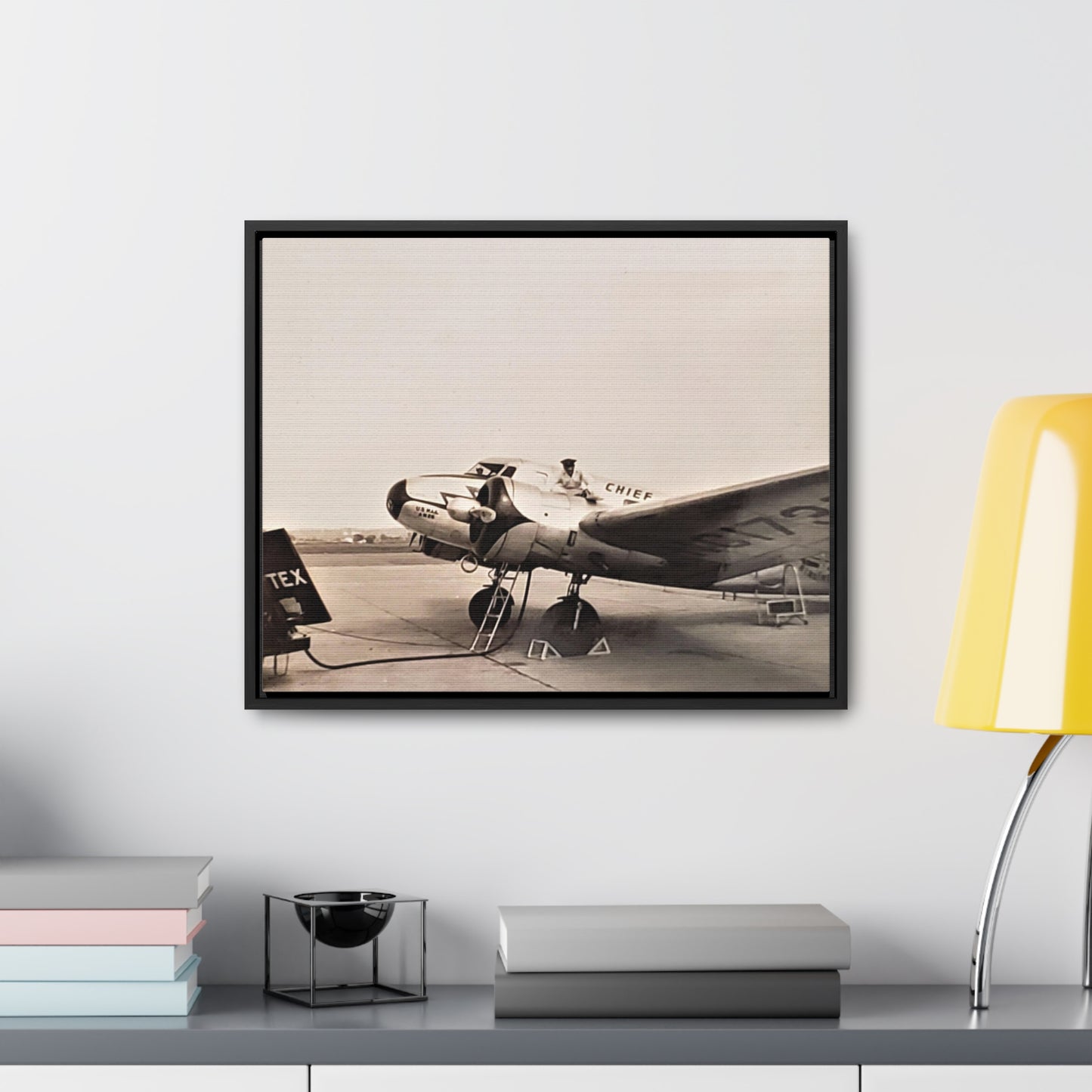 Refueling Mid-Contintent Chief Line 1939 Gallery Canvas Wraps, Horizontal Frame