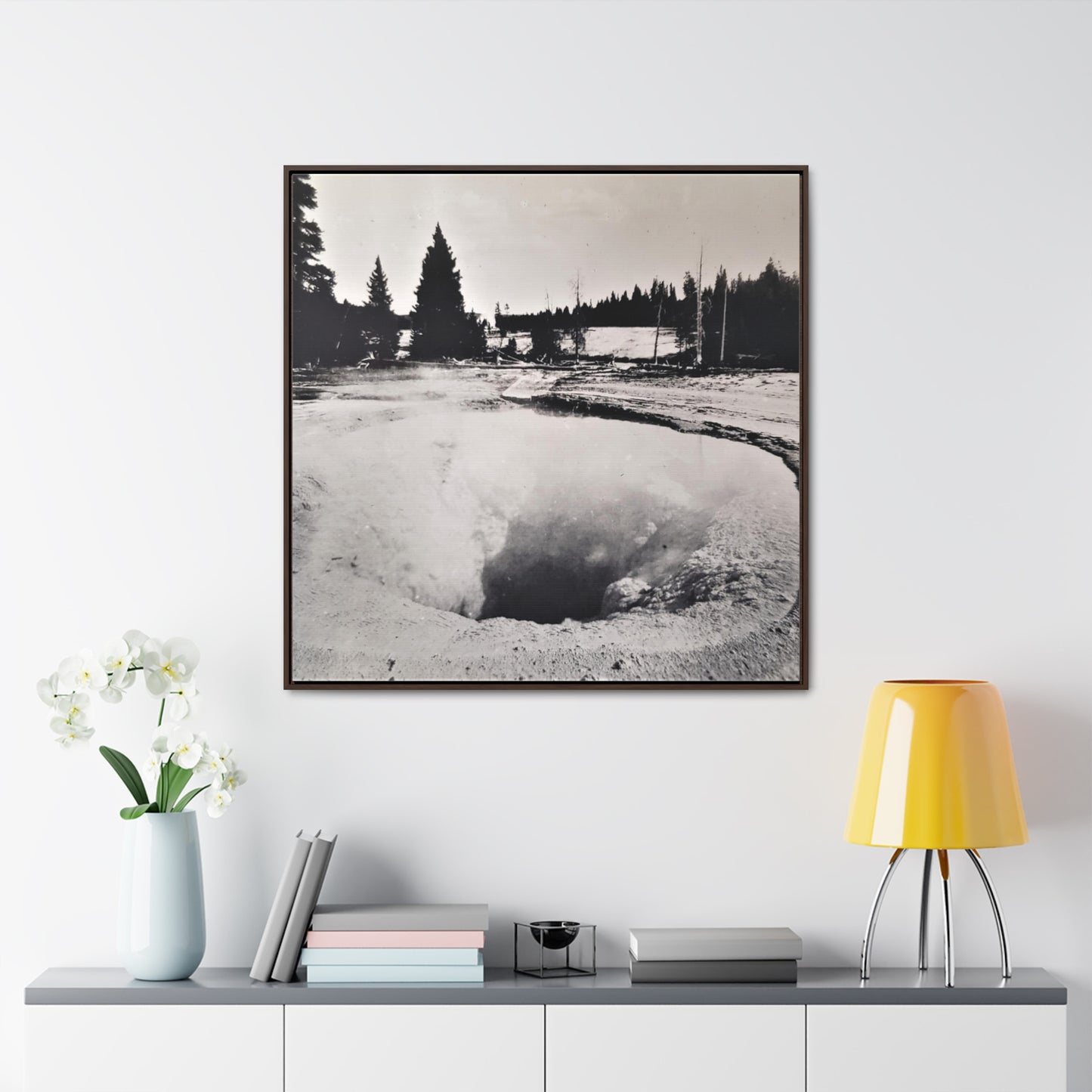 Morning Glory Pool Yellowstone Gallery Canvas Wraps, Square Frame