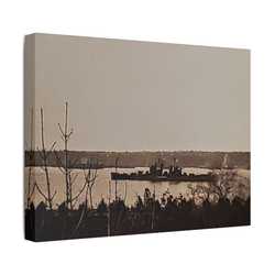 Navy Day New York October 27th 1945 Satin Canvas Stretched