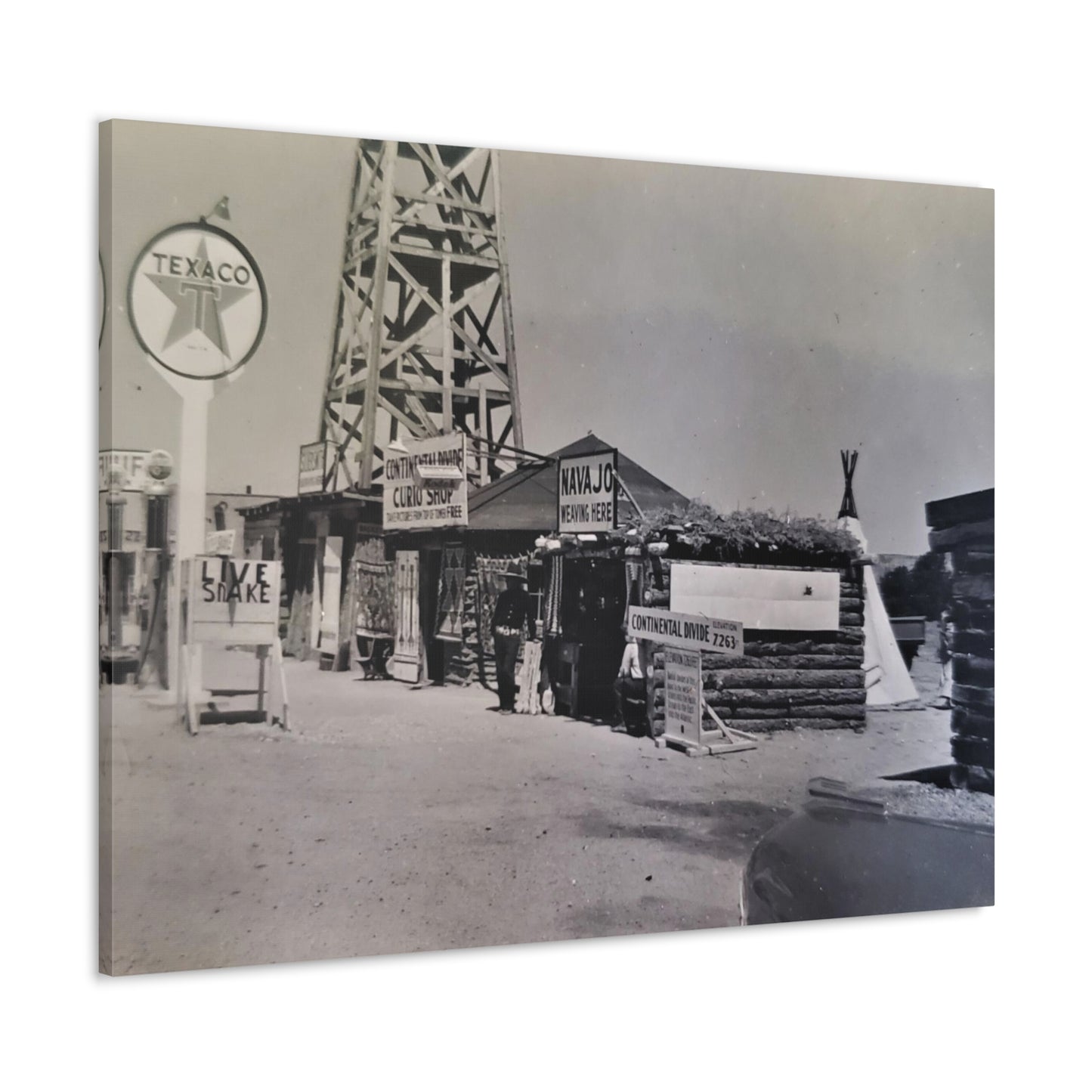 Texaco Station Continental Divide Canvas Gallery Wraps