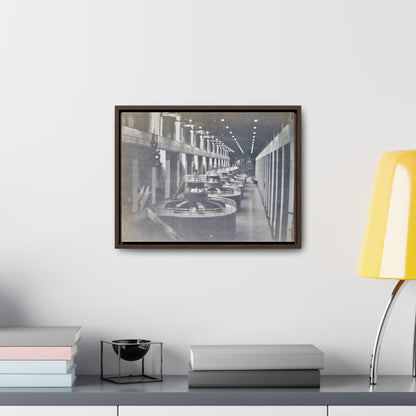 Boulder Dam Powerhouse Gallery Canvas Wraps Horizontal Frame 16″ x 12″ Walnut 1.25"