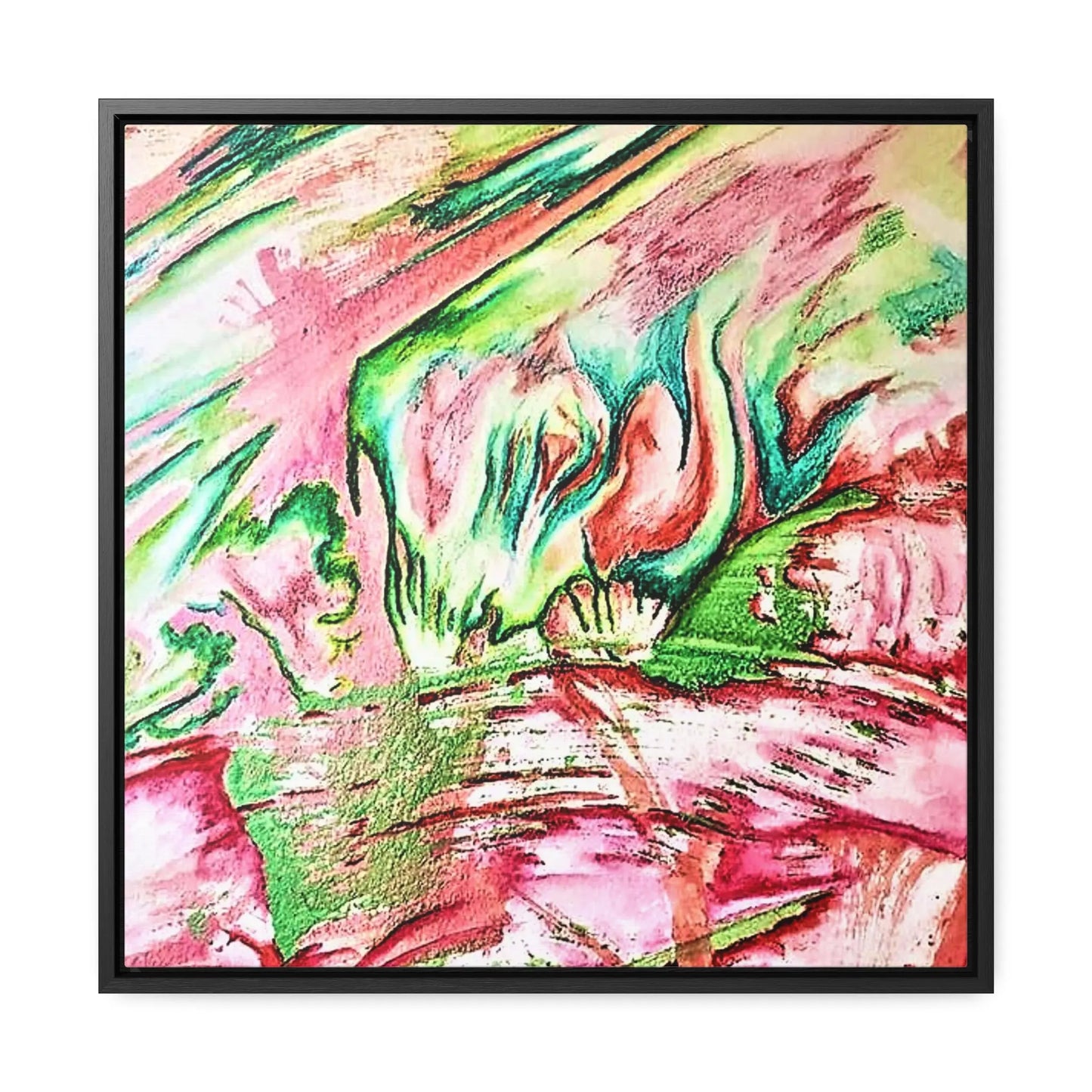 Pink Forest Gallery Canvas Wraps, Square Frame 20″ x 20″ Premium Gallery Wraps (1.25″)