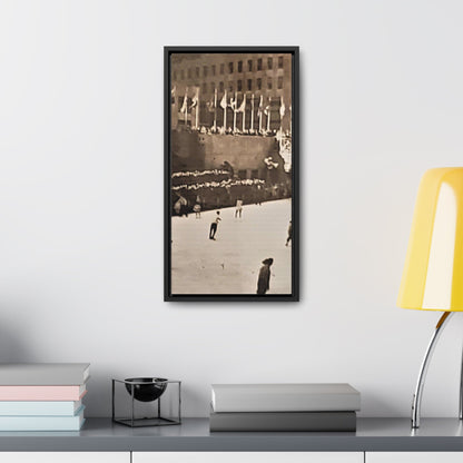 Rockefeller Plaza Easter 1945 Gallery Canvas Wraps Vertical Frame 10″ x 20″ 1.25" Black