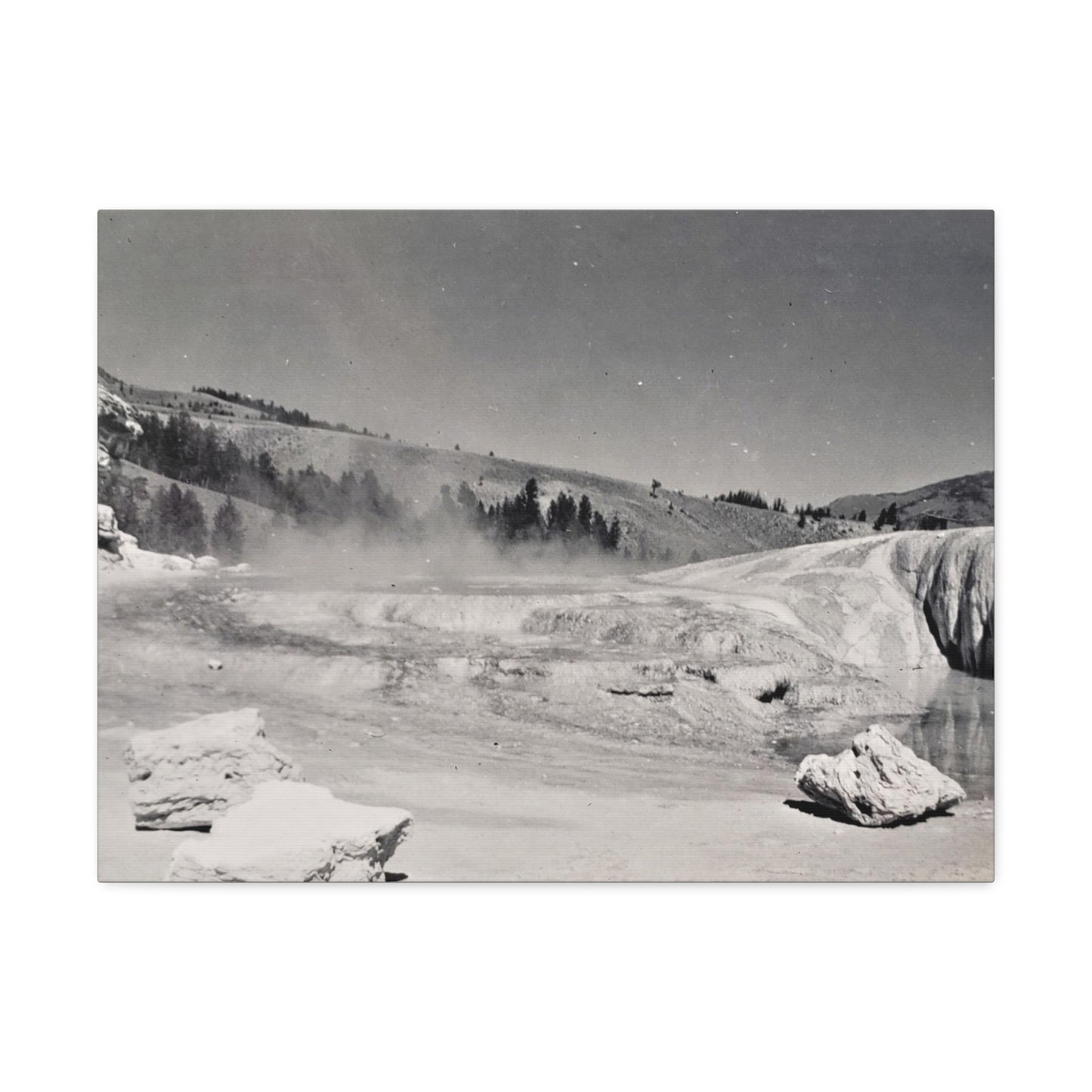 Mammoth Hot Springs Stretched Canvas