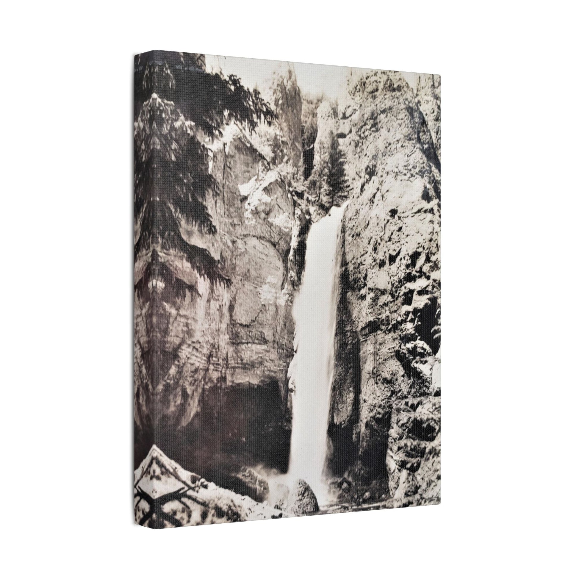 Tower Falls Yellowstone Satin Canvas Stretched