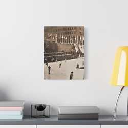 Rockefeller Plaza Easter 1945 Satin Canvas Stretched 12″ x 16″ (Vertical) 1.5"