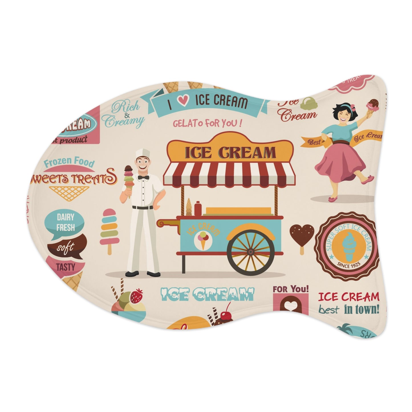 Ice Cream Pet Feeding Mats