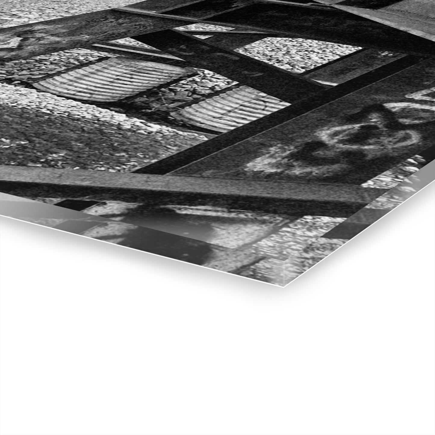 Black & White Train Trestle Acrylic Print — Rustic Industrial Wall Art French Cleat - - Home Decor