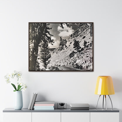 Eagles Nest Rock Yellowstone Gallery Canvas Wraps Horizontal Frame 40″ x 30″ Walnut 1.25"