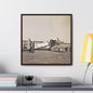 Army Pursuit Plane Ames Airport 1939 Gallery Canvas Wraps Square Frame 20″ x 20″ 1.25" Walnut