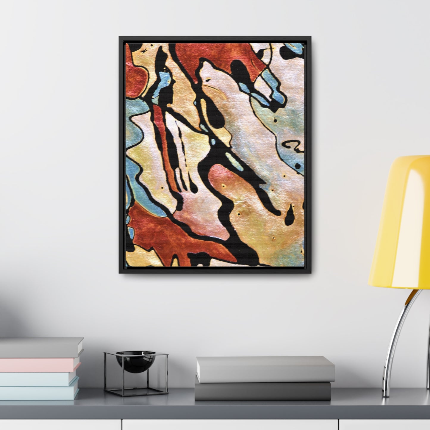 Blue Falls Gallery Canvas Wraps, Vertical Frame