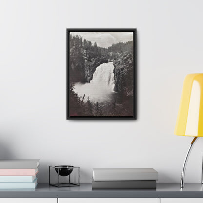 Upper Falls Yellowstone Gallery Canvas Wraps Vertical Frame 12″ x 16″ Premium Gallery Wraps (1.25″) Black