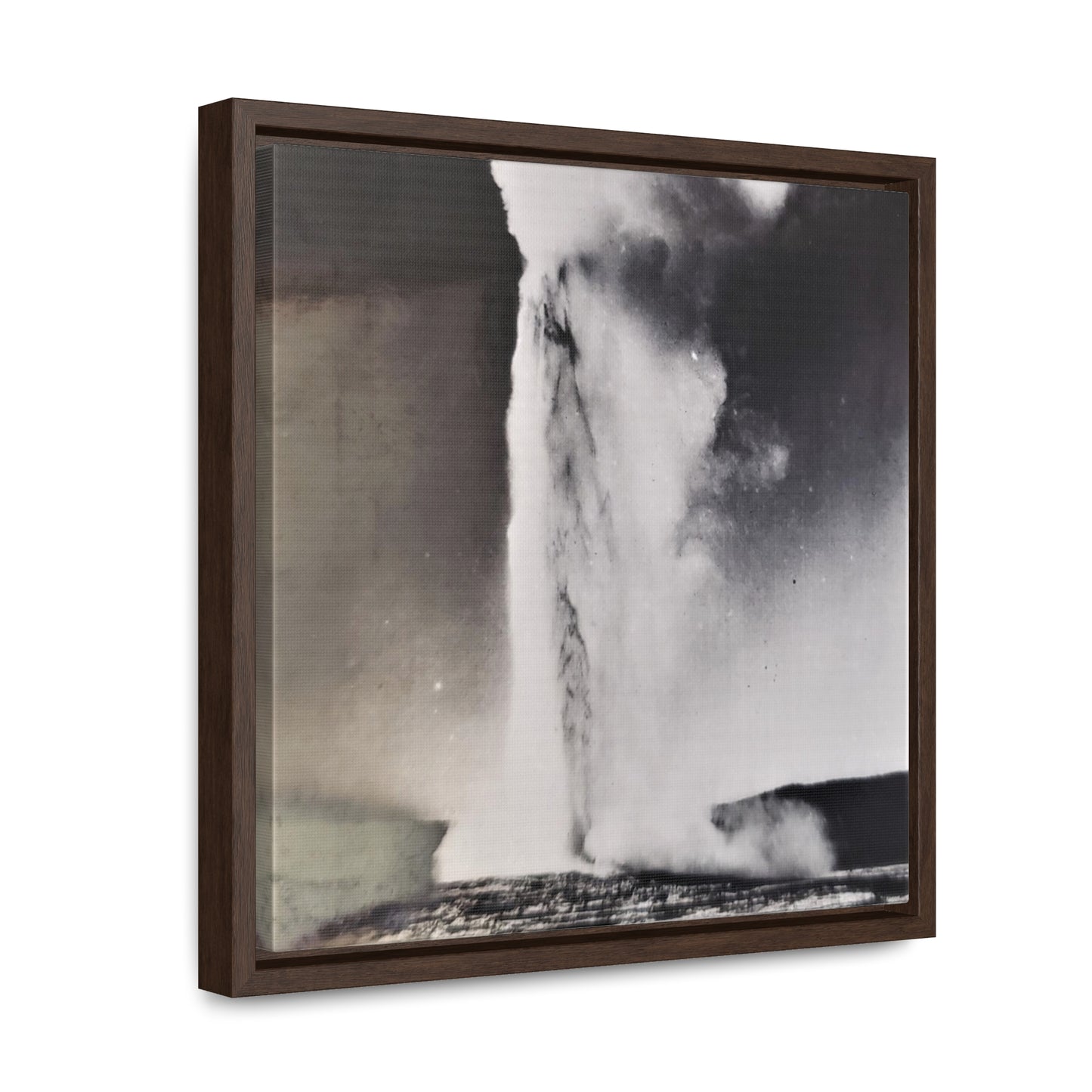 Old Faithful Geyser Yellowstone Gallery Canvas Wraps, Square Frame