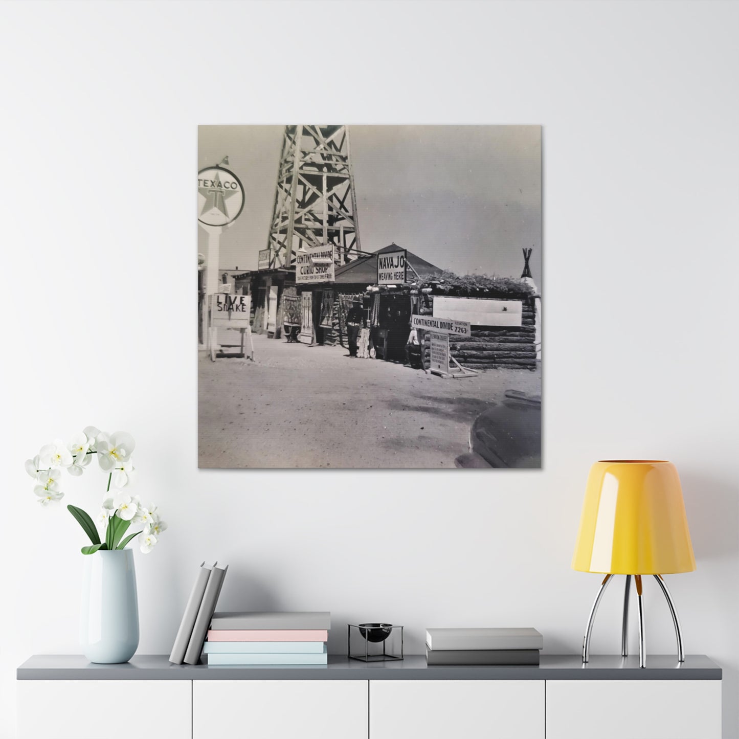 Texaco Station Continental Divide Canvas Gallery Wraps