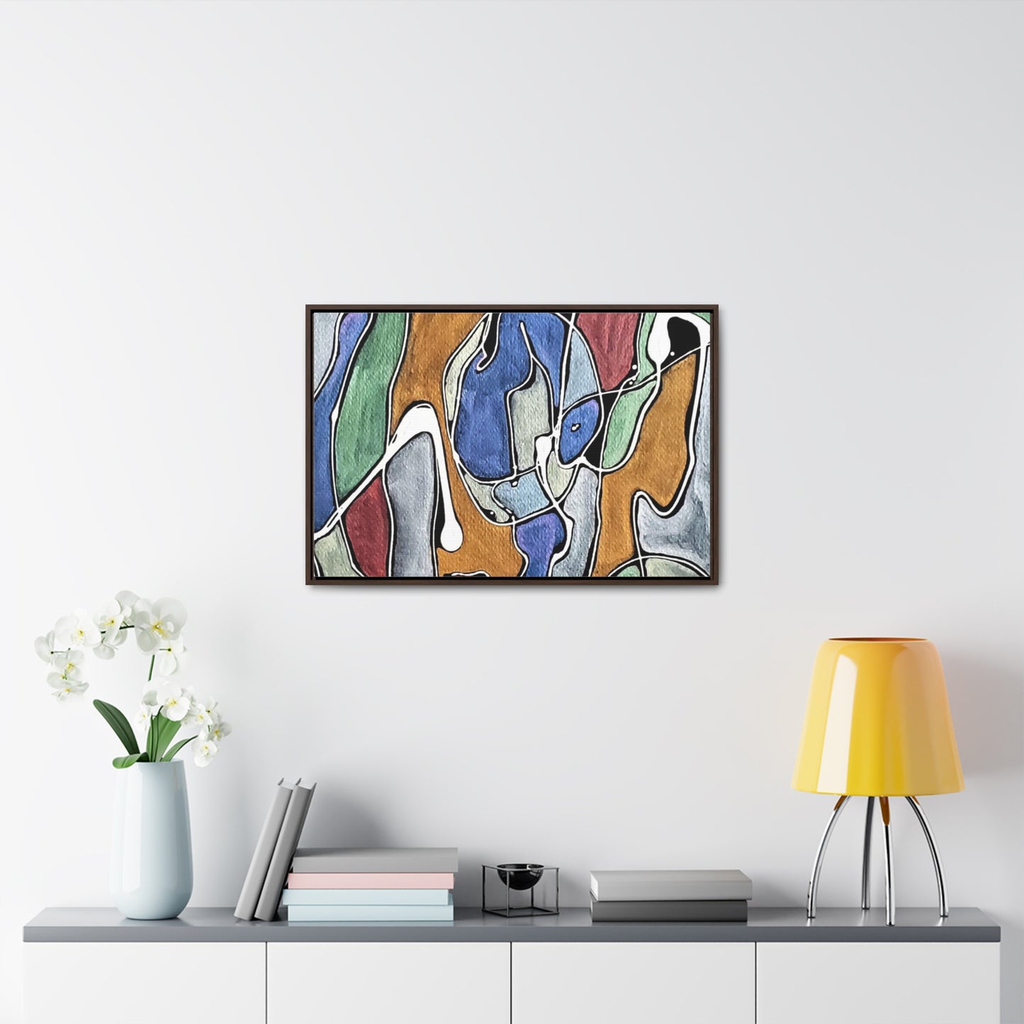 Blue Girl Gallery Canvas Wraps, Horizontal Frame