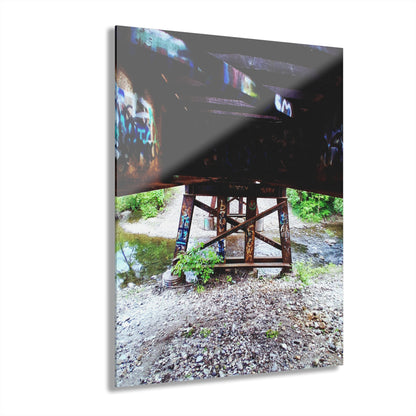 Urban Bridge Acrylic Print French Cleat Hanging - 16″ x 20″ (Vertical) 0.25'' - Home Decor