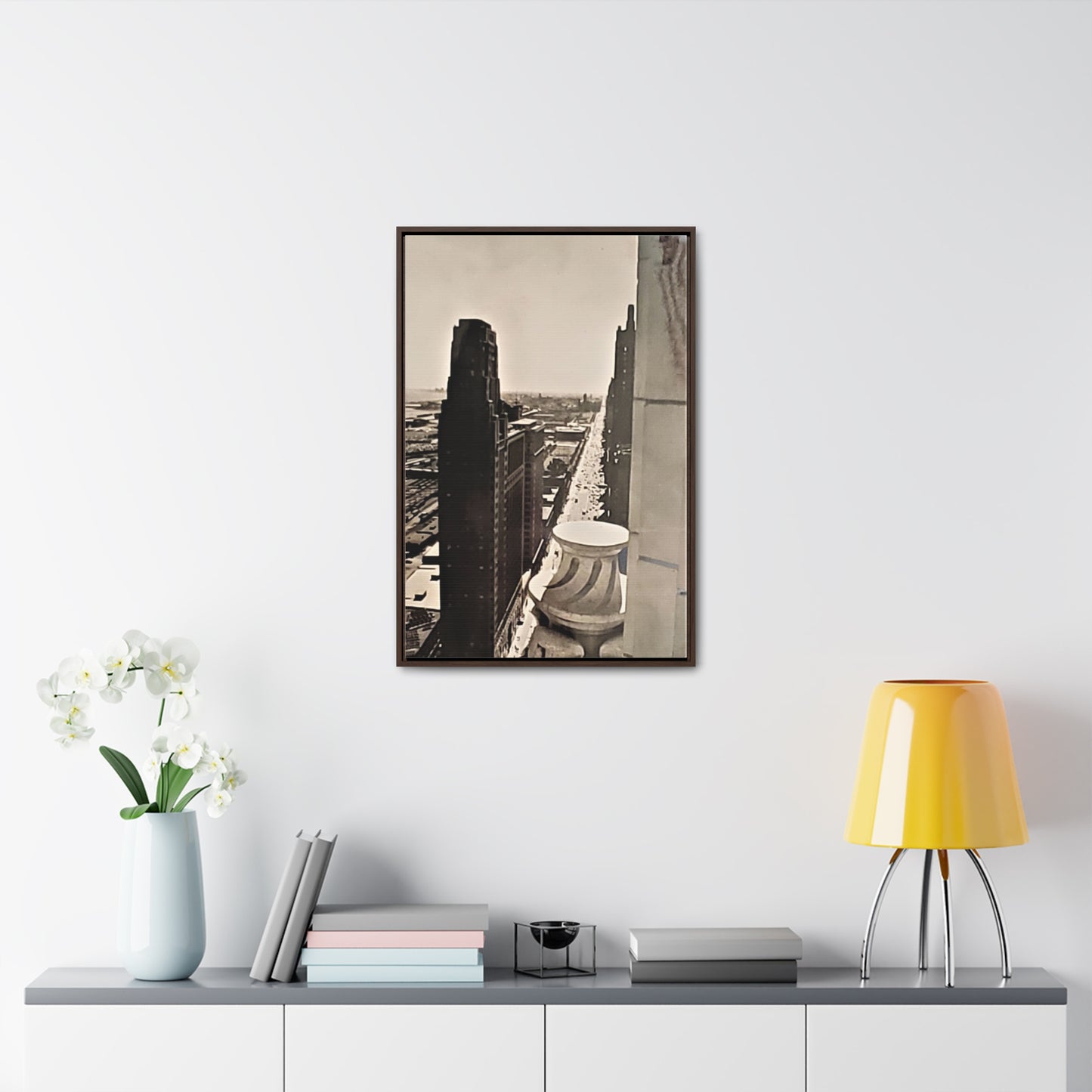 Michigan Ave Chicago Gallery Canvas Wraps, Vertical Frame