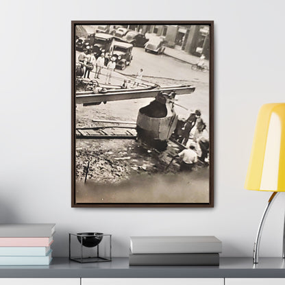 Concrete Worker Gallery Canvas Wraps Vertical Frame 18″ x 24″ Premium Gallery Wraps (1.25″) Walnut