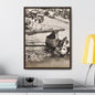 Concrete Worker Gallery Canvas Wraps Vertical Frame 18″ x 24″ Premium Gallery Wraps (1.25″) Walnut