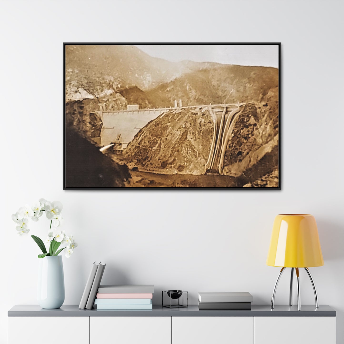 Back View Morris Dam Spillway Gallery Canvas Wraps, Horizontal Frame