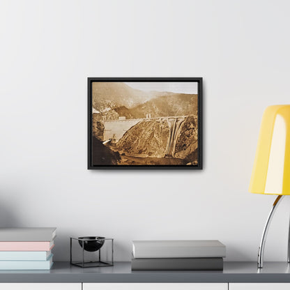 Back View Morris Dam Spillway Gallery Canvas Wraps Horizontal Frame 14″ x 11″ Black 1.25"