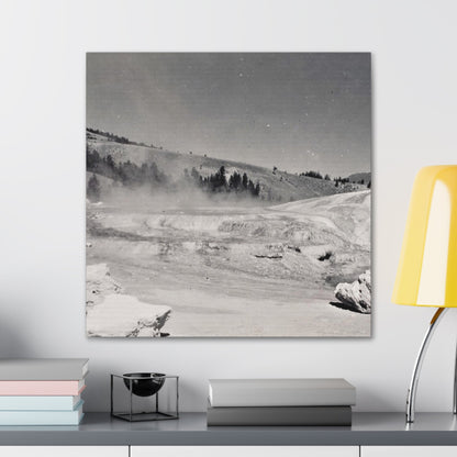 Mammoth Hot Springs Canvas Gallery Wraps 24″ x 24″ 1.25"