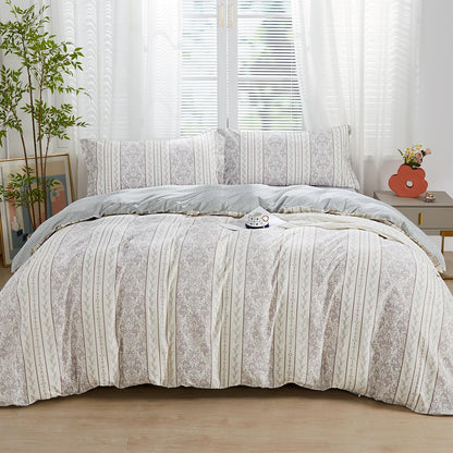GRAYSON Boho Chic Full Cotton Duvet Set with Shams - - duvet set