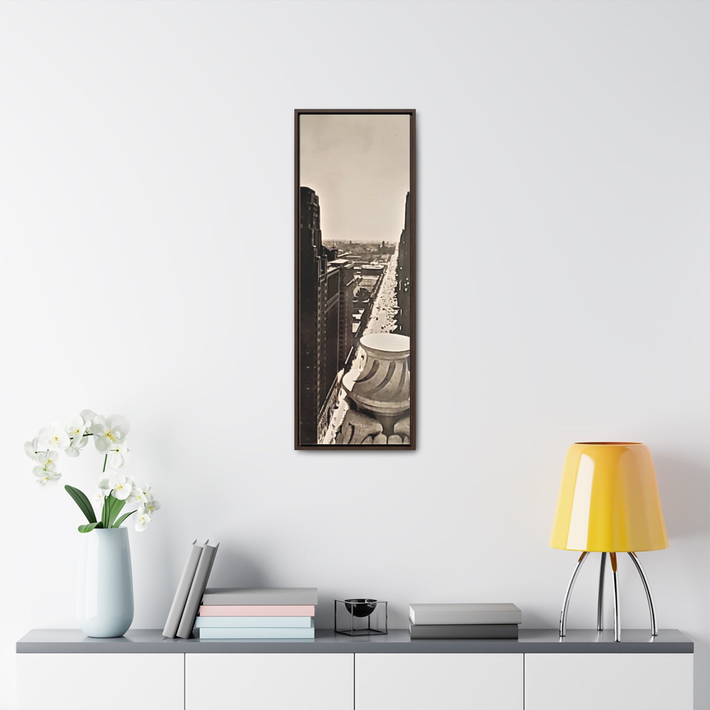 Michigan Ave Chicago Gallery Canvas Wraps, Vertical Frame