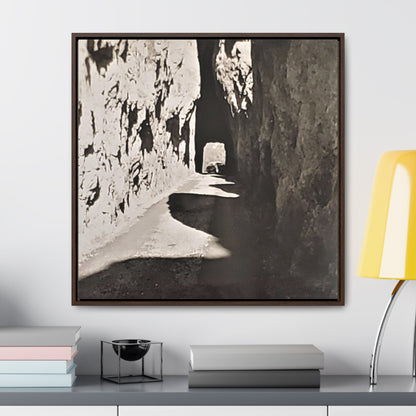 Tunnel at The Needles Gallery Canvas Wraps Square Frame 30″ x 30″ Premium Gallery Wraps (1.25″) Walnut